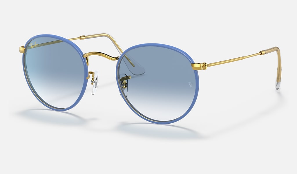 Verkleuren Vol Dwars zitten Round Metal Full Color Legend Sunglasses in Light Blue and Light Blue | Ray- Ban®