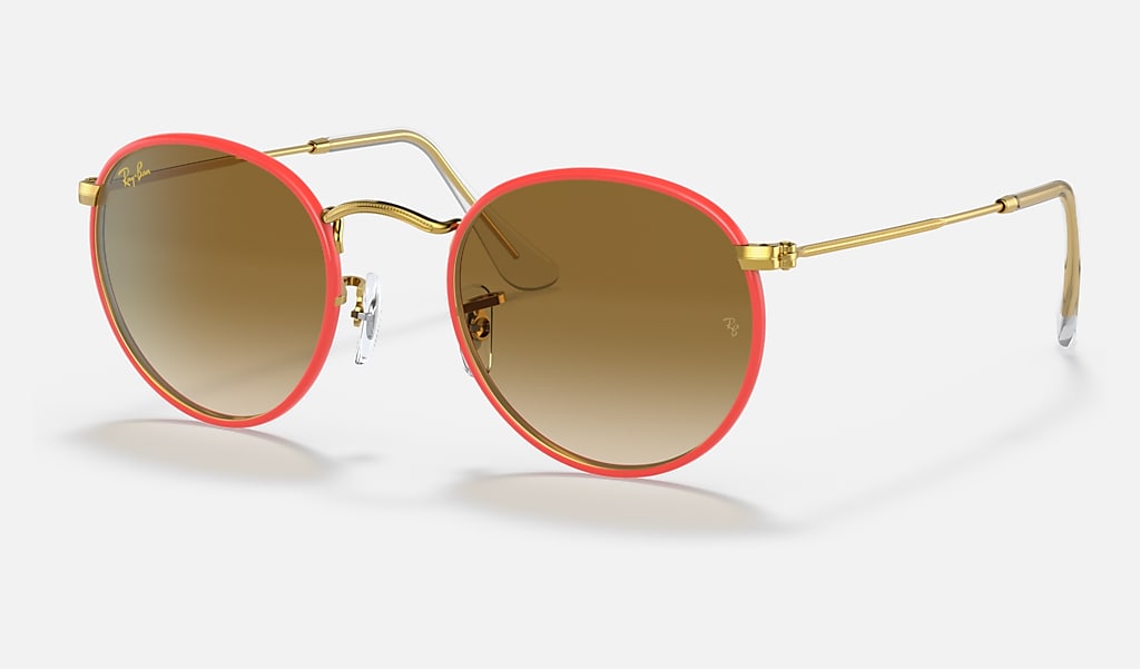 manipuleren Hesje herder Round Metal Full Color Legend Sunglasses in Red and Light Brown | Ray-Ban®