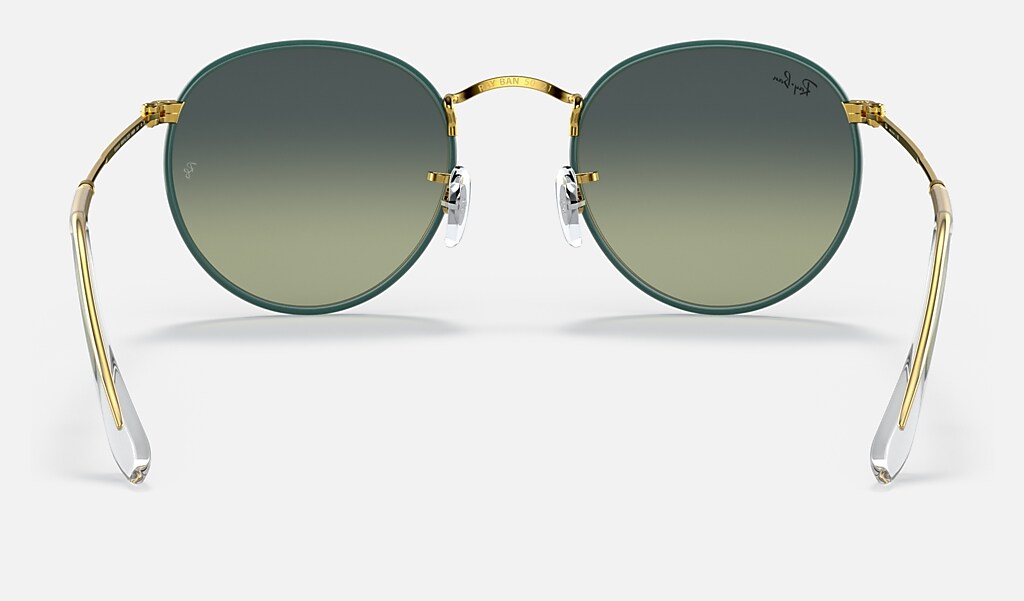 daar ben ik het mee eens tekort Aanvankelijk Round Metal Full Color Legend Sunglasses in Green and Green/Blue | Ray-Ban®