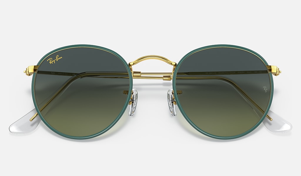metal indre effektivt Round Metal Full Color Legend Sunglasses in Green and Green/Blue | Ray-Ban®