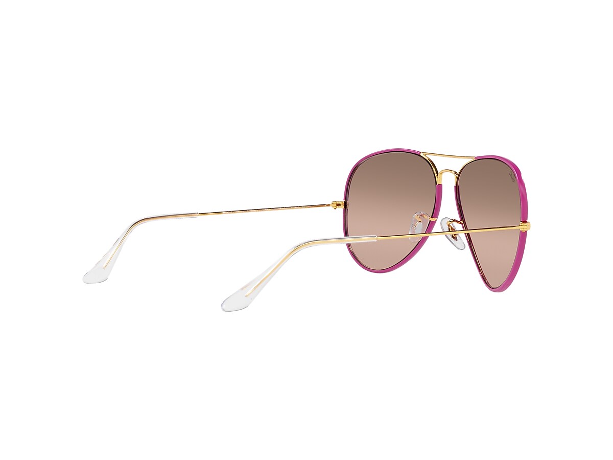AVIATOR FULL COLOR LEGEND Sunglasses in Violet and Silver/Pink