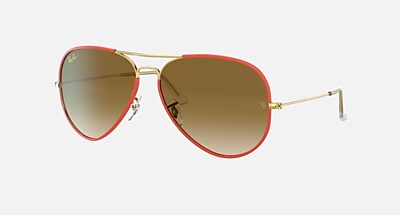 AVIATOR FULL COLOR LEGEND Sunglasses in Black On Gold and