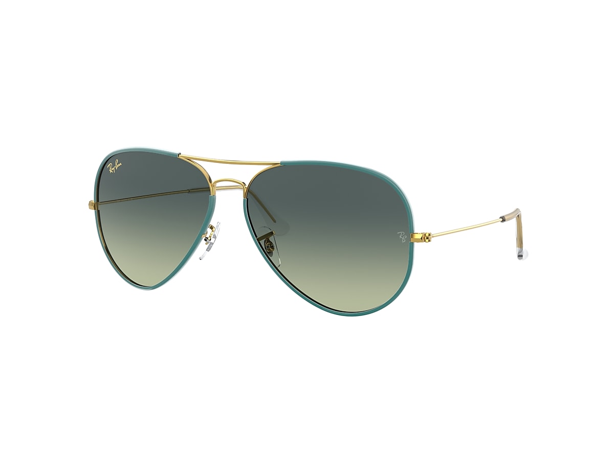 AVIATOR FULL COLOR LEGEND Sunglasses in Green and Green/Blue 