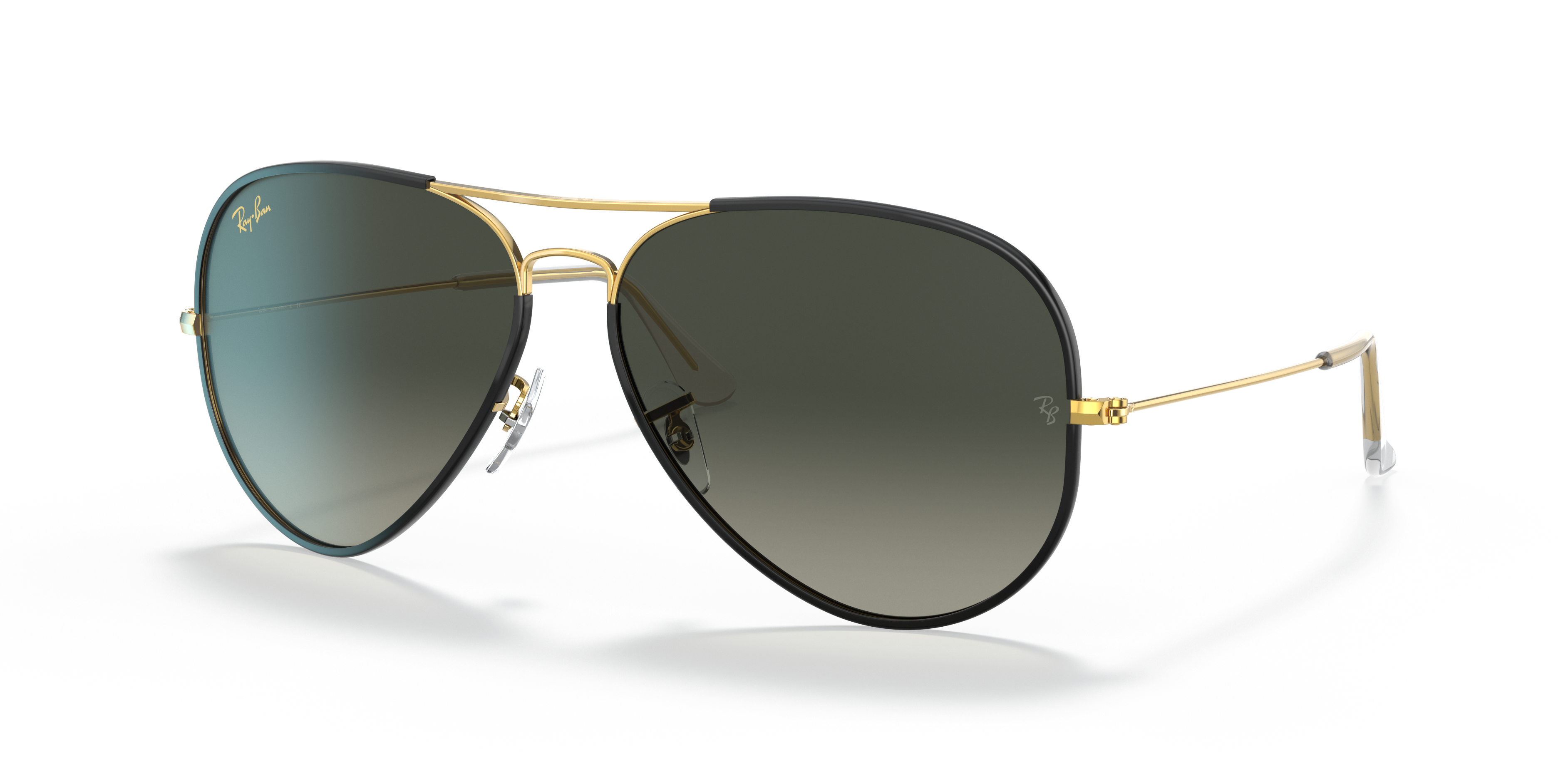 ray ban aviator black frame grey lens