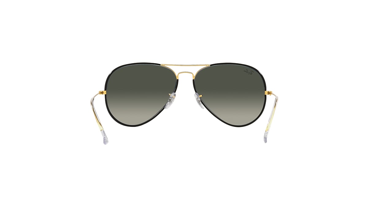 AVIATOR FULL COLOR LEGEND Sunglasses in Black On Gold and Grey - RB3025JM