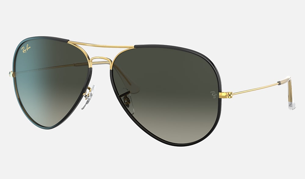 AVIATOR FULL COLOR LEGEND Sunglasses in Black On Gold and