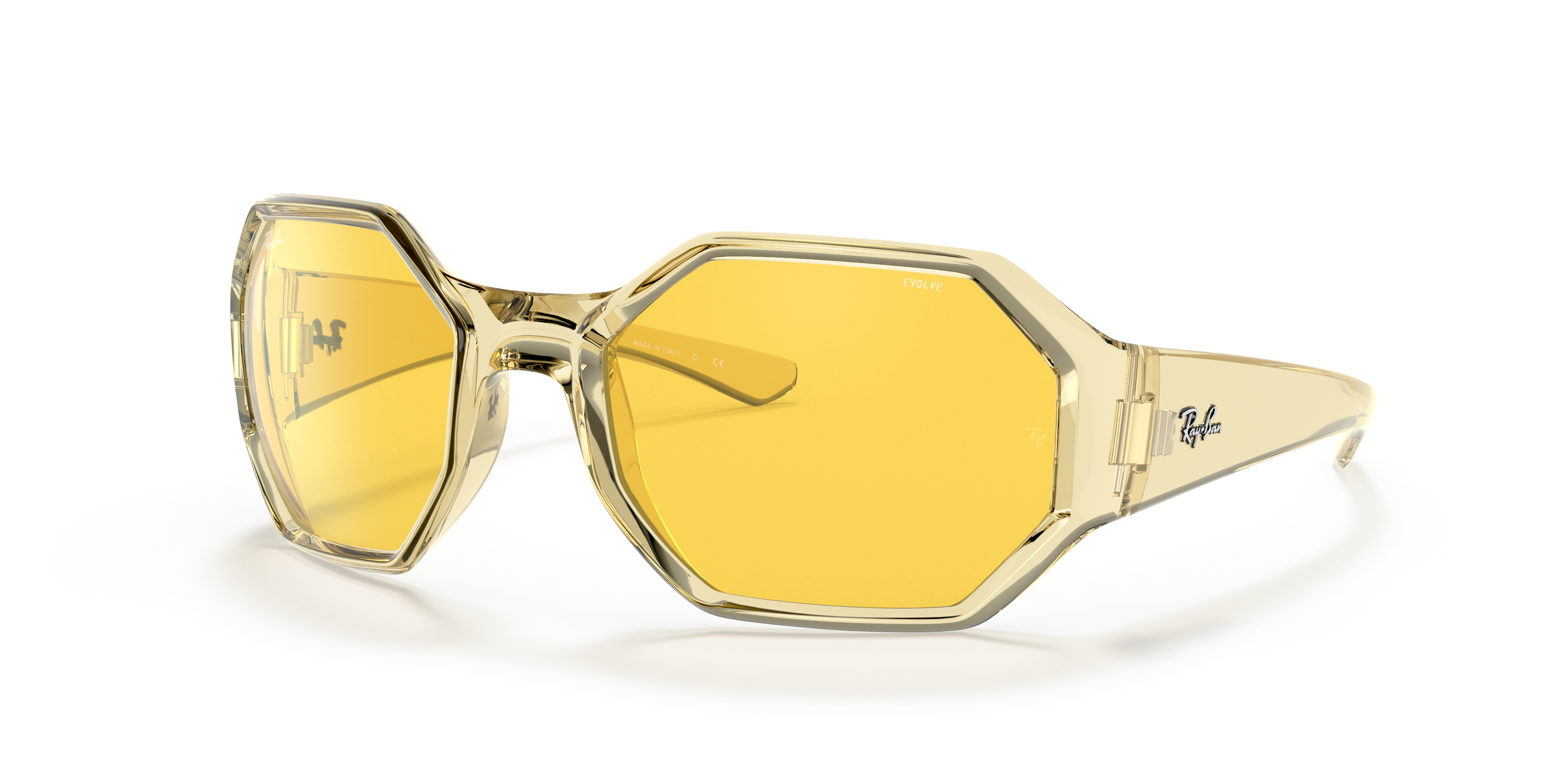 レイバン公式ストア】 Ray-Ban® RB4337 EVOLVE サングラス トランスペアレント イエロー X イエローフォトクロミック  RB4337