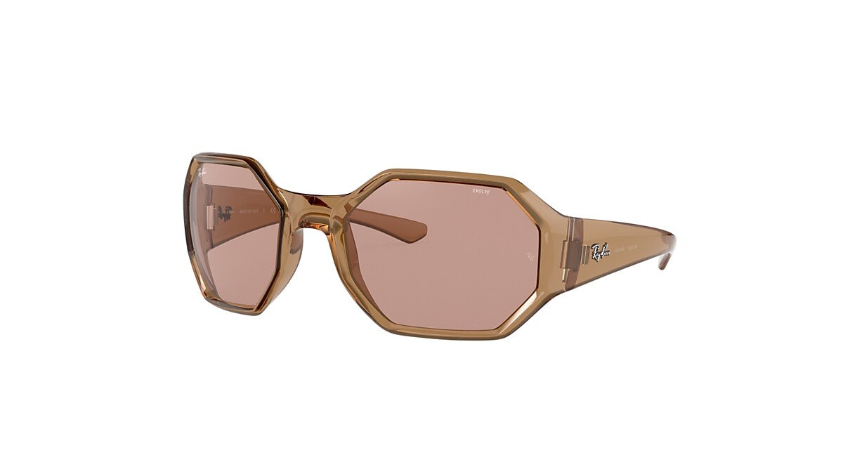 RB4337 EVOLVE Sunglasses in Transparent Brown and