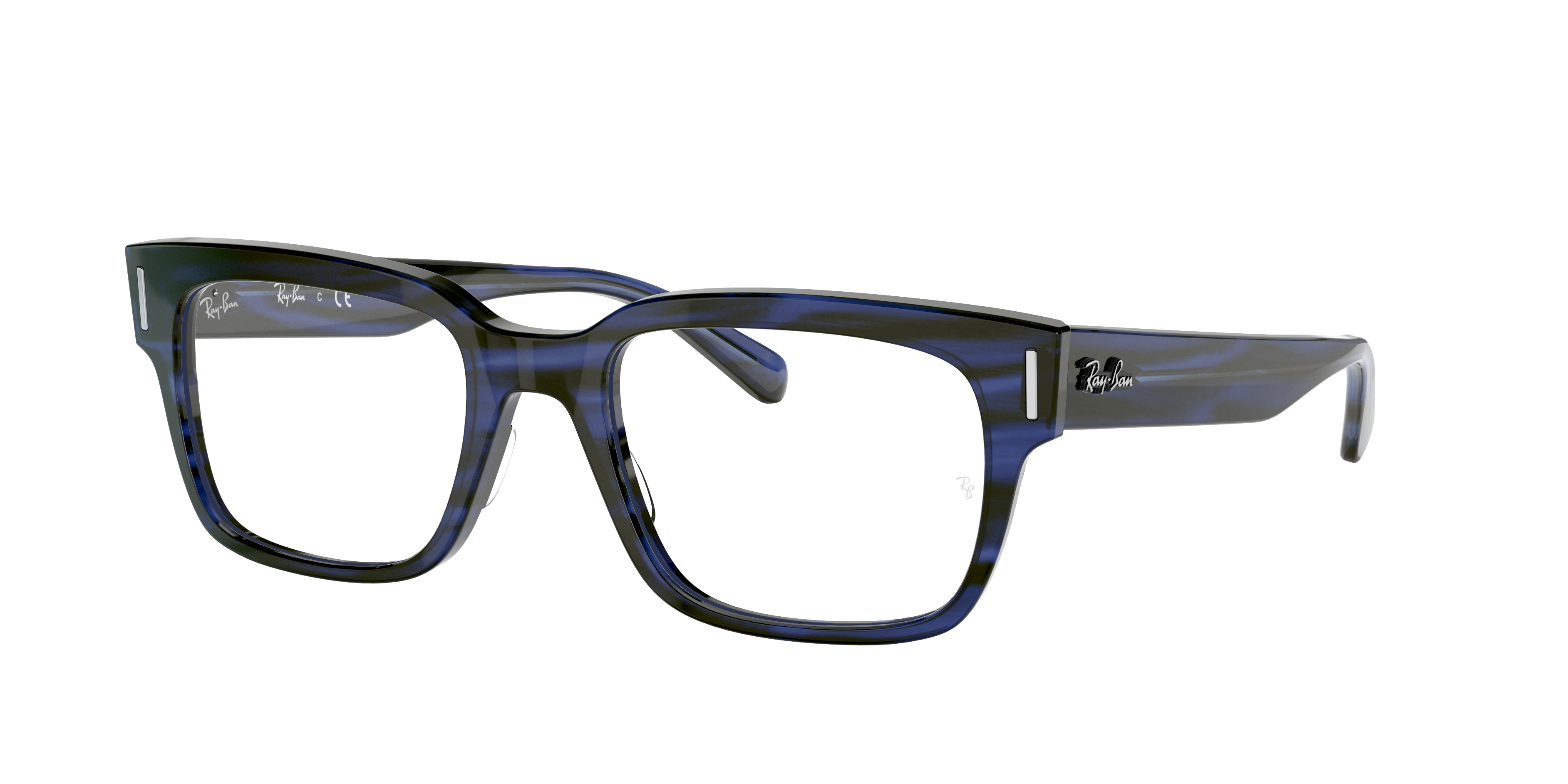 Jeffrey Optics Eyeglasses with Striped Blue Frame | Ray-Ban®