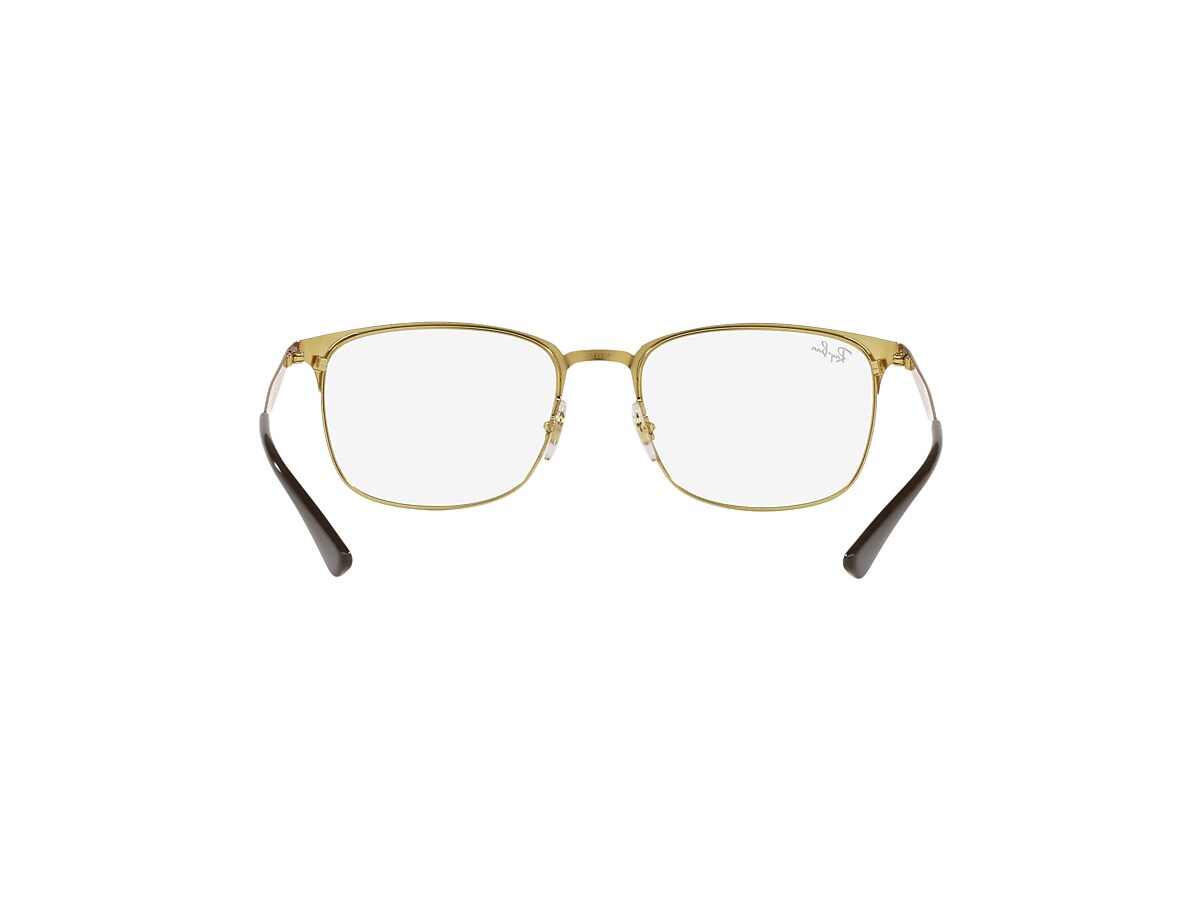 RB6421 OPTICS Eyeglasses with Brown On Gold Frame - RB6421