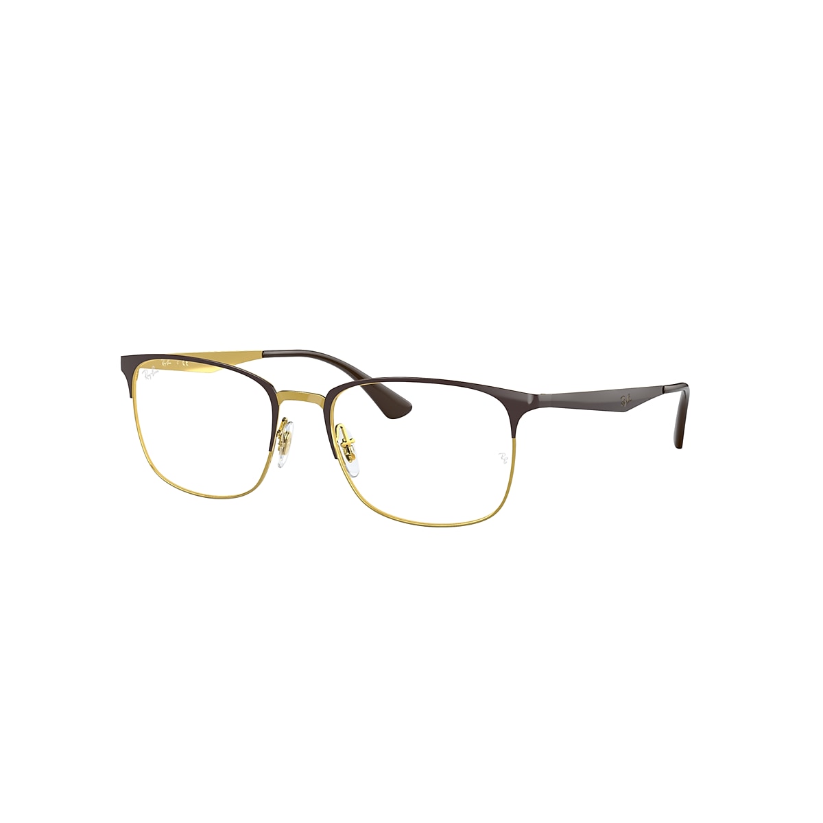 RB6421 OPTICS Eyeglasses with Brown On Gold Frame - RB6421