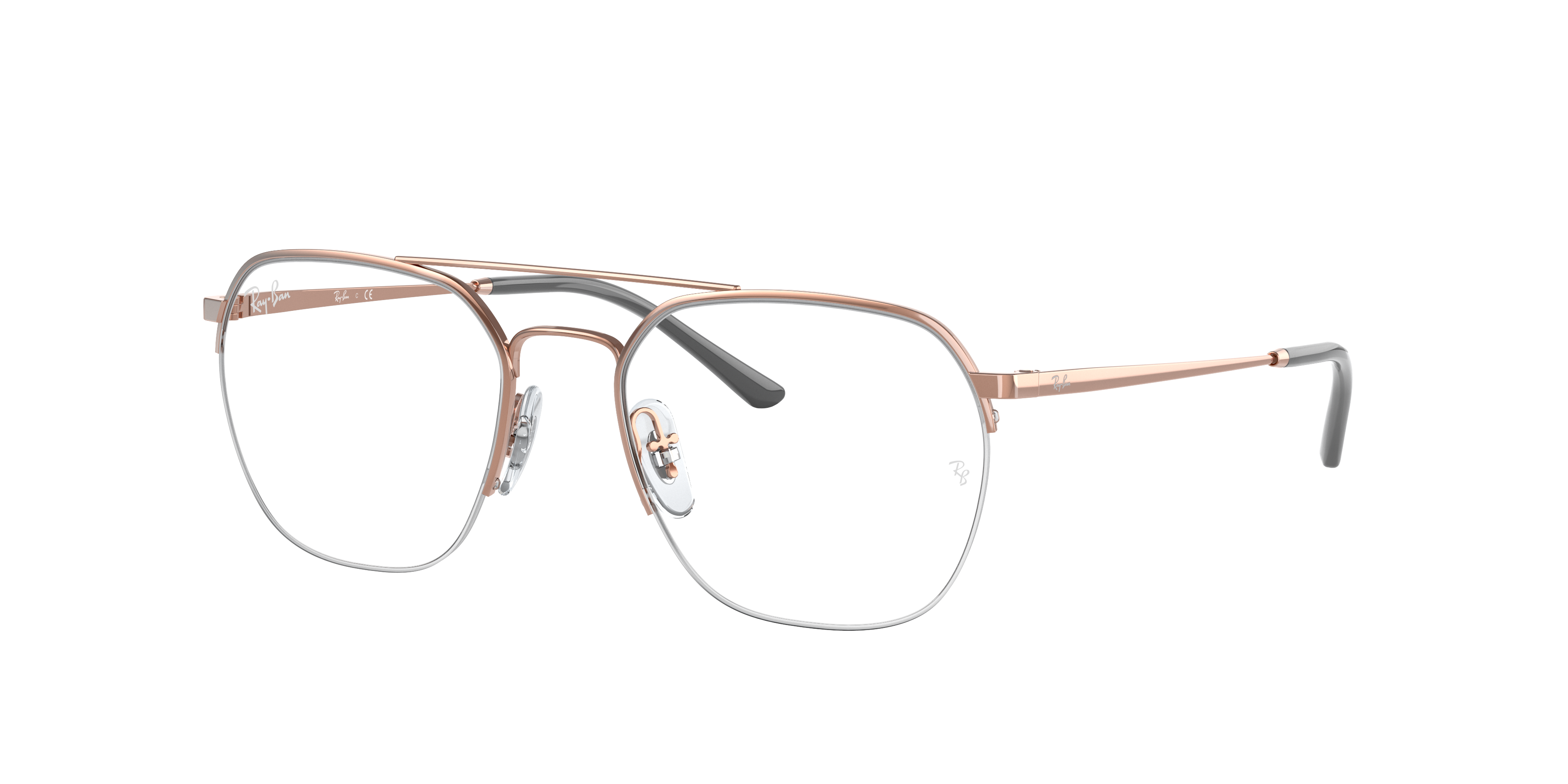 Ray Ban Rb6444 Eyeglasses Gold Frame Clear Lenses 51-18