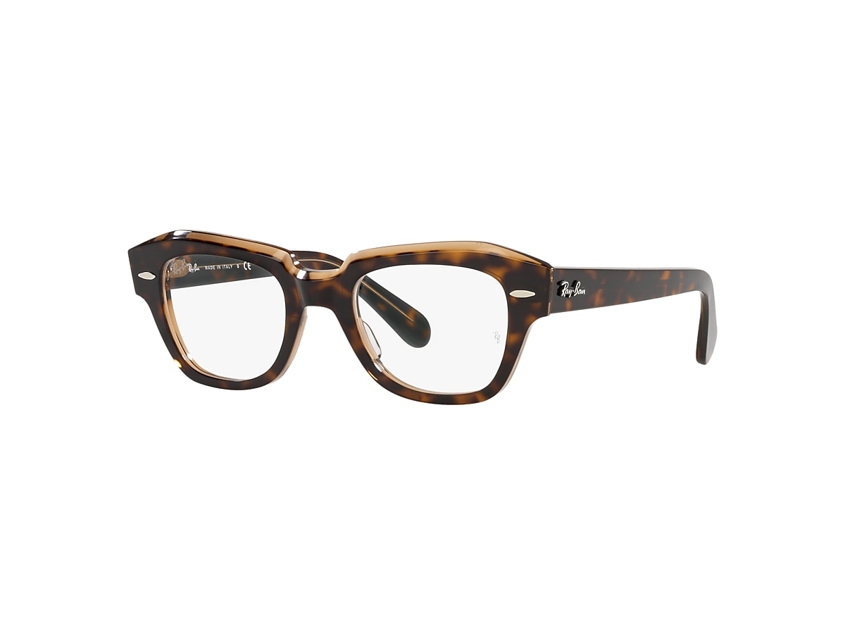 STATE STREET OPTICS Eyeglasses with Havana On Transparent Brown