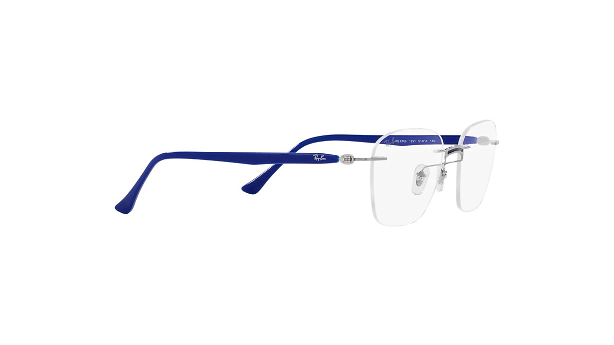 RB8769 OPTICS Eyeglasses with Blue On Silver Frame - RB8769 RB8769 OPTICS Eyeglasses with Blue On Silver Frame - RB8769