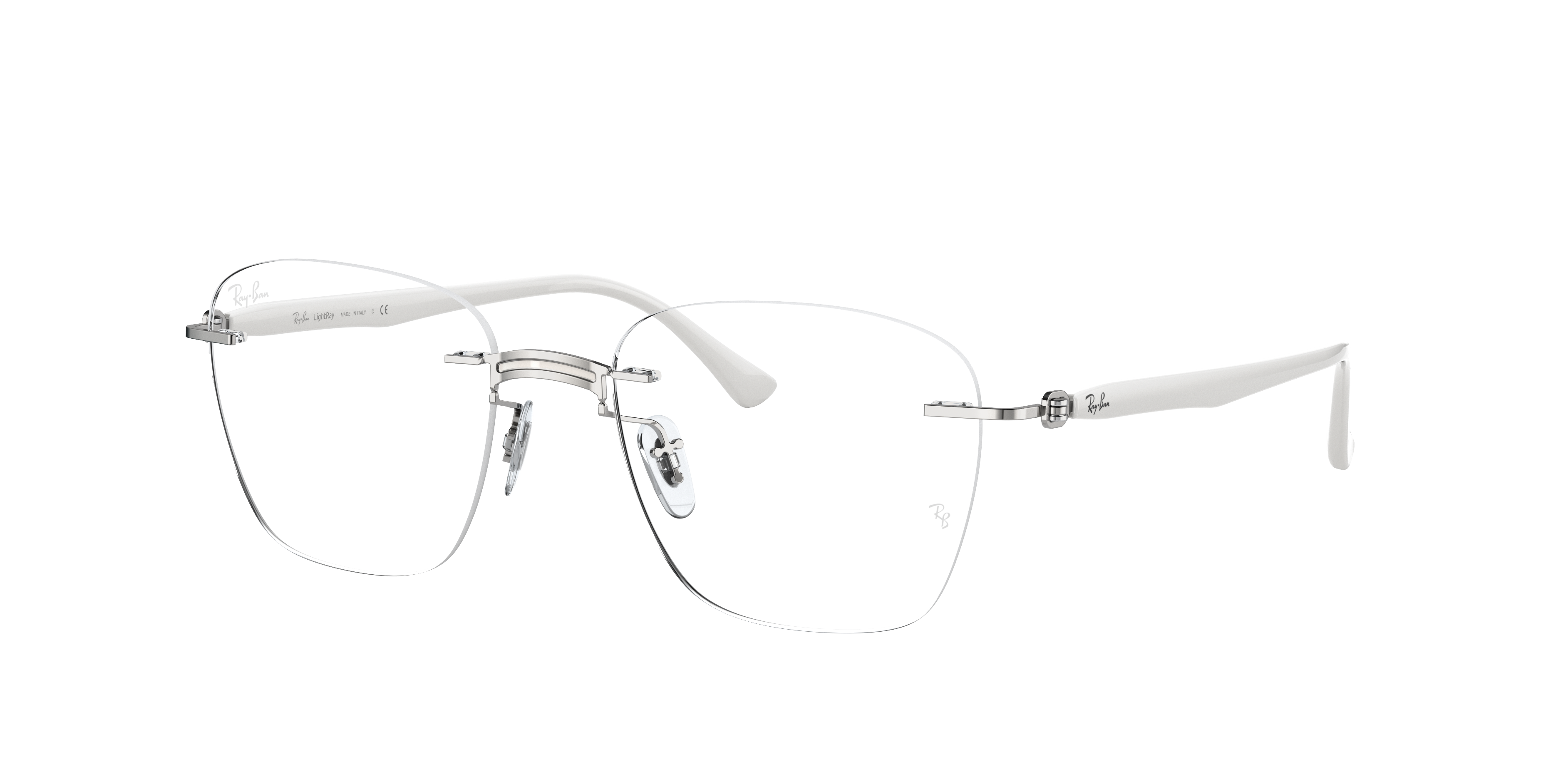 Ray Ban Rb8769 Eyeglasses White Frame Clear Lenses 51-23