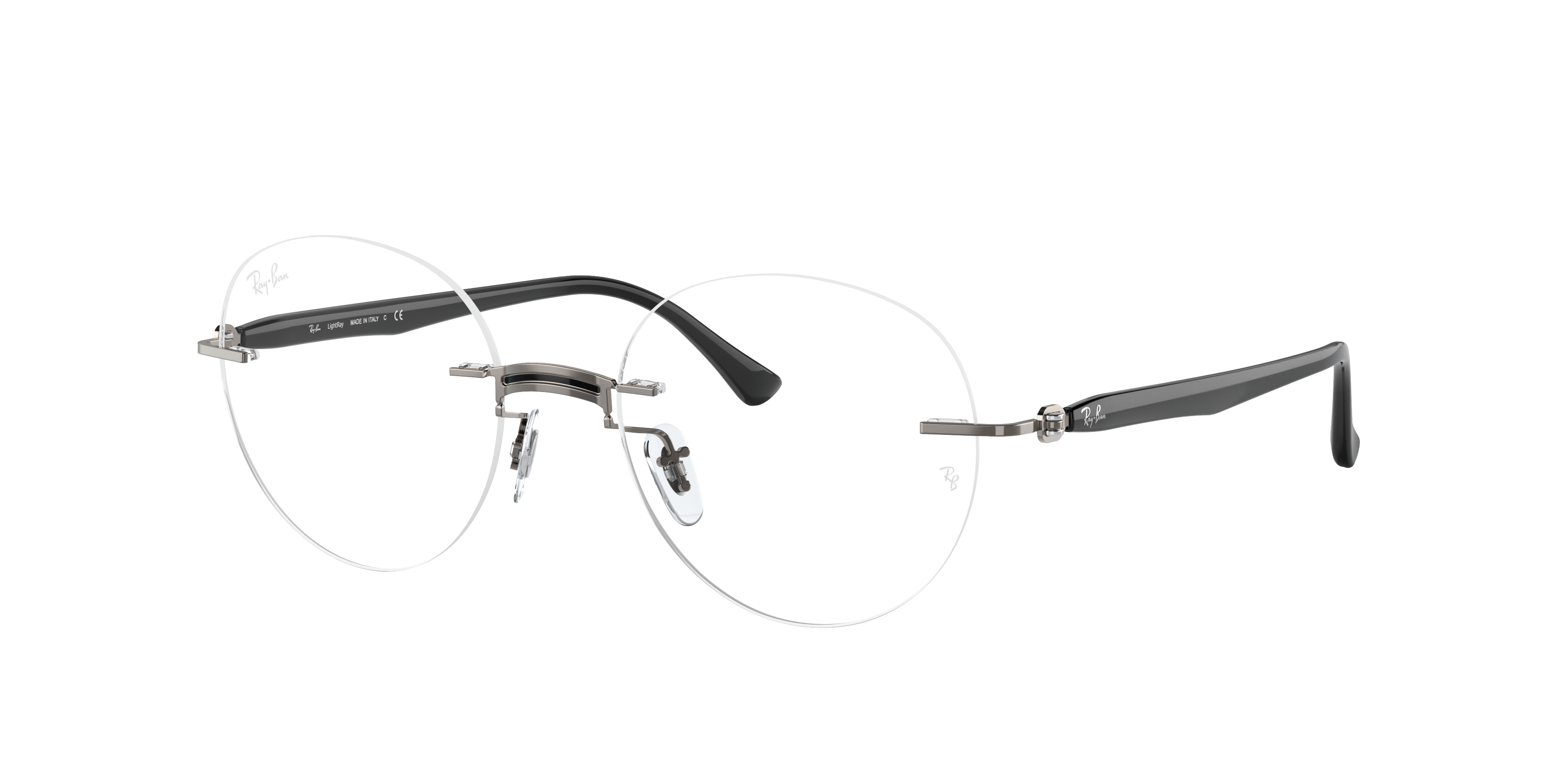 Ray Ban Rb8768 Eyeglasses Black Frame Clear Lenses 50-25 In Schwarz