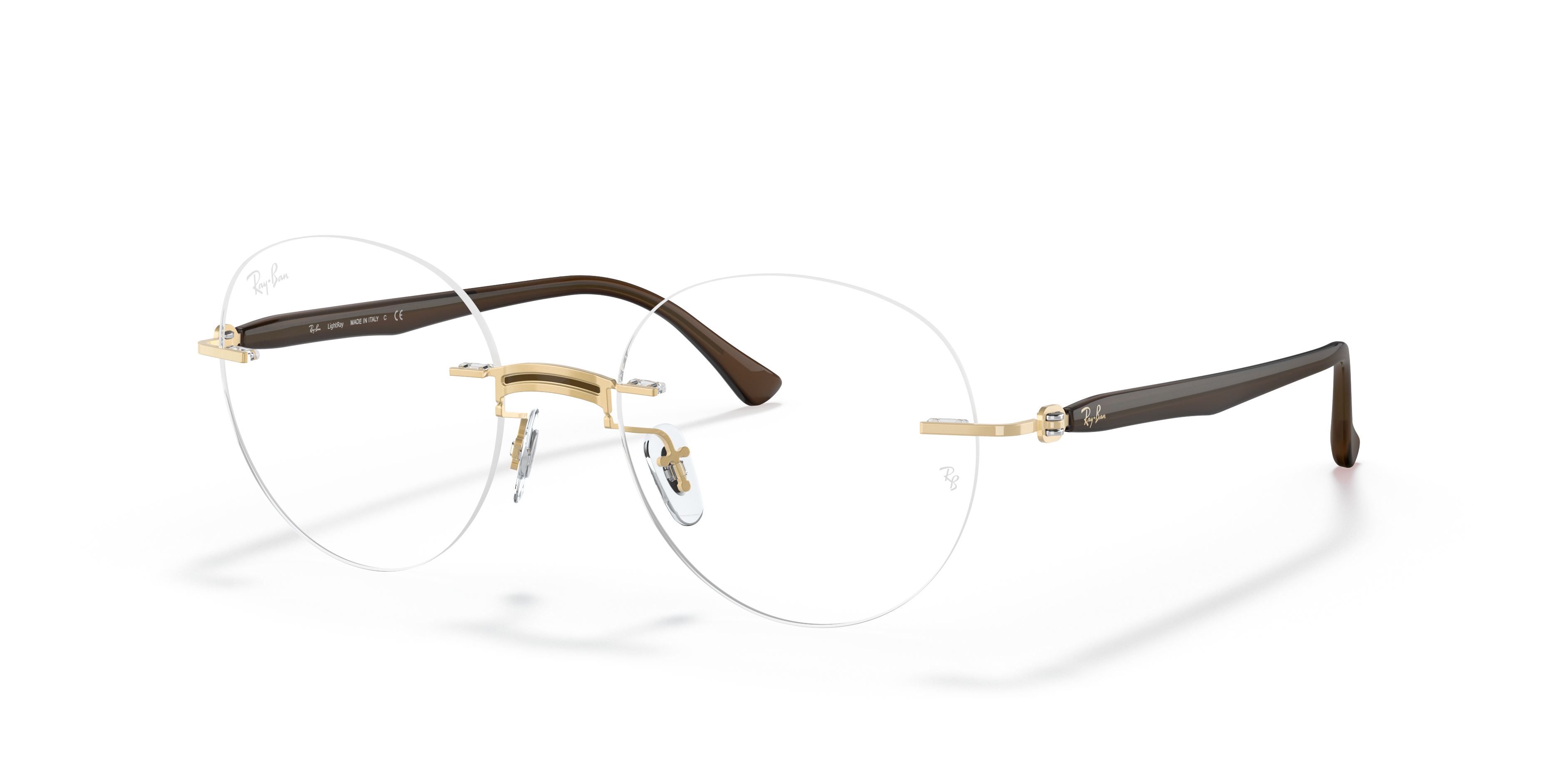 ray ban men's rimless eyeglasses