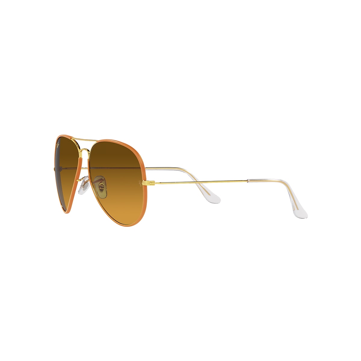 Aviator Full Color Legend Sunglasses in Yellow and Orange/Brown