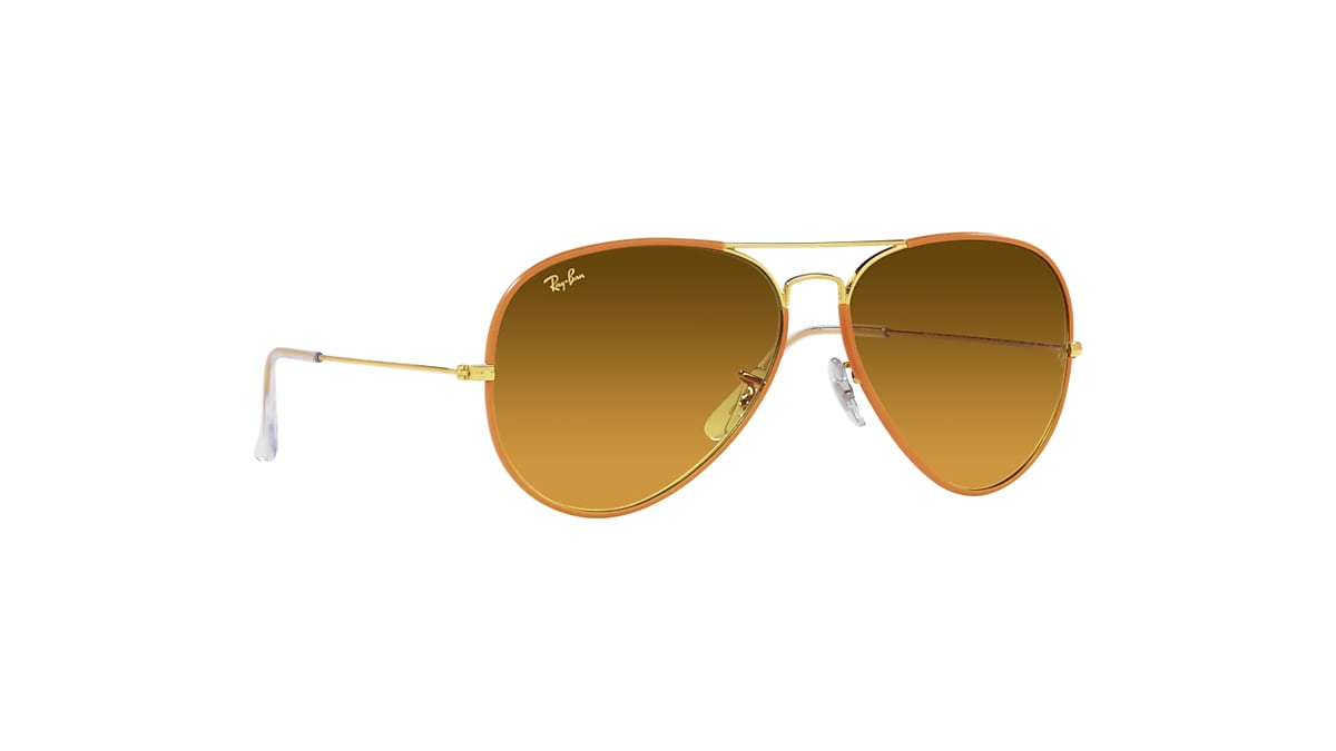 Aviator Full Color Legend Sunglasses in Yellow and Orange/Brown | Ray-Ban®