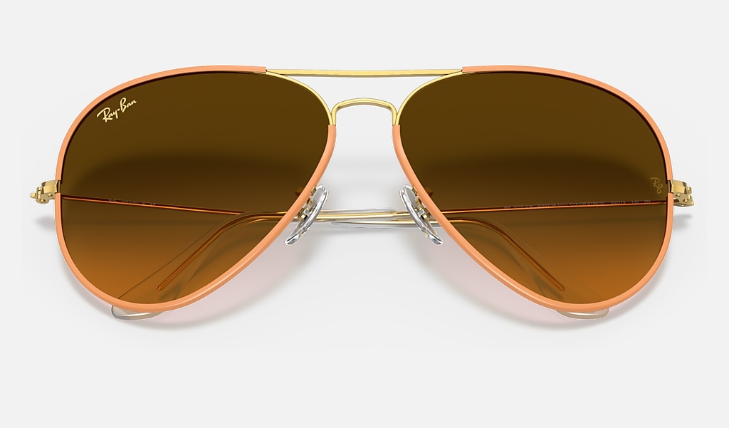 Yellow Sunglasses in Orange/Brown and Aviator Full Color Legend | Ray-Ban®