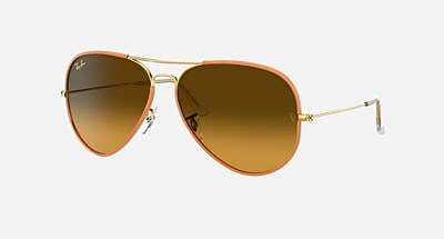 AVIATOR FULL COLOR LEGEND Sunglasses in Black On Gold and