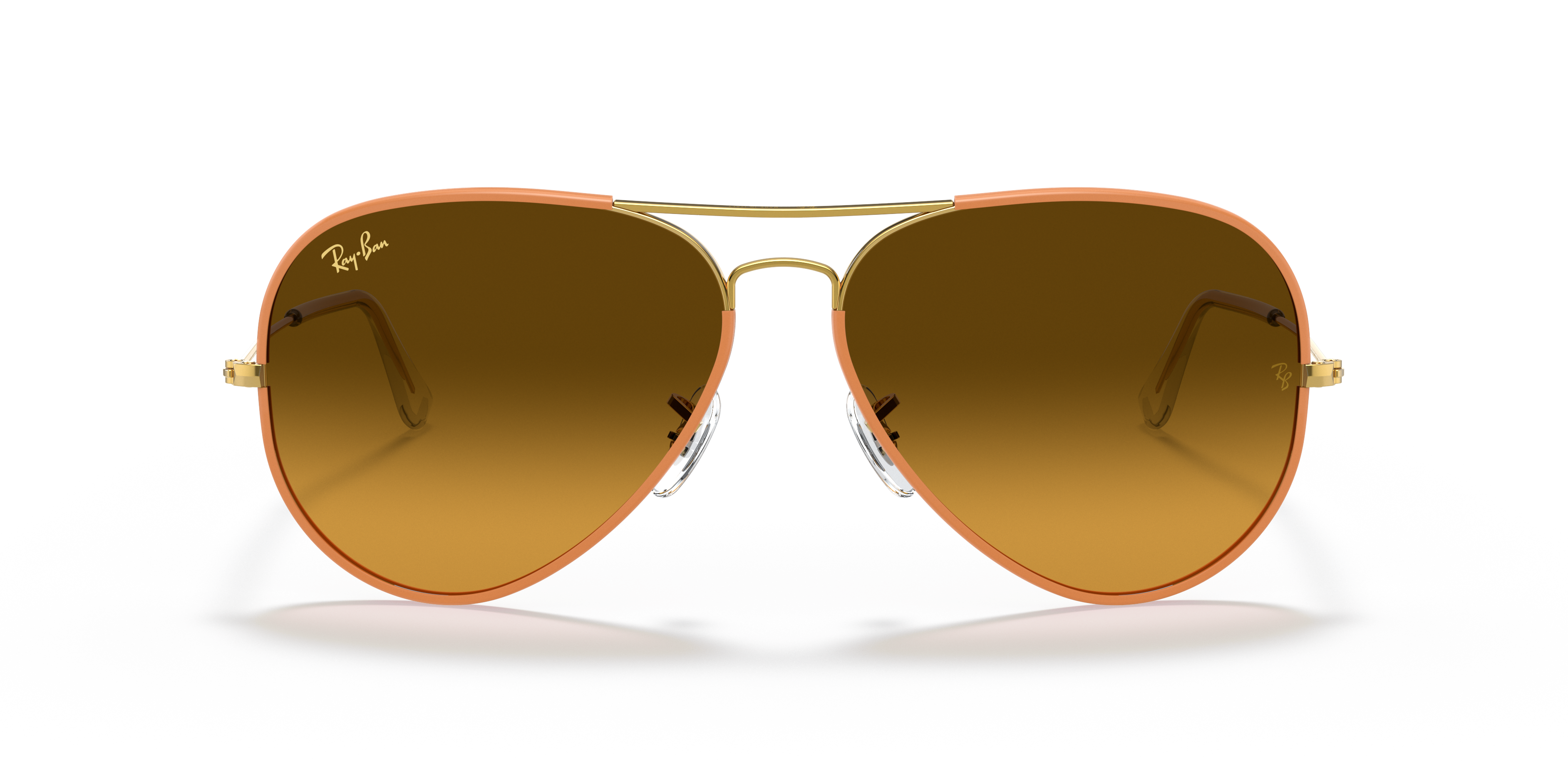 Aviator Full Color Legend Sunglasses in Yellow and Orange/Brown