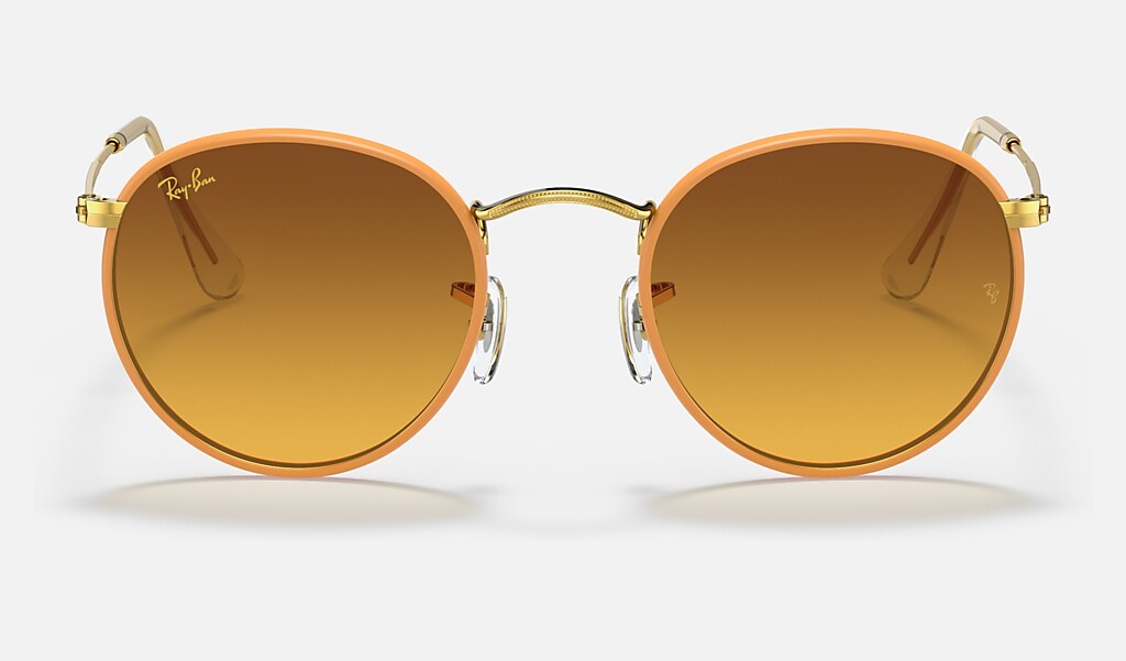 Mis bord Ja Round Metal Full Color Legend Sunglasses in Yellow and Orange/Brown | Ray- Ban®