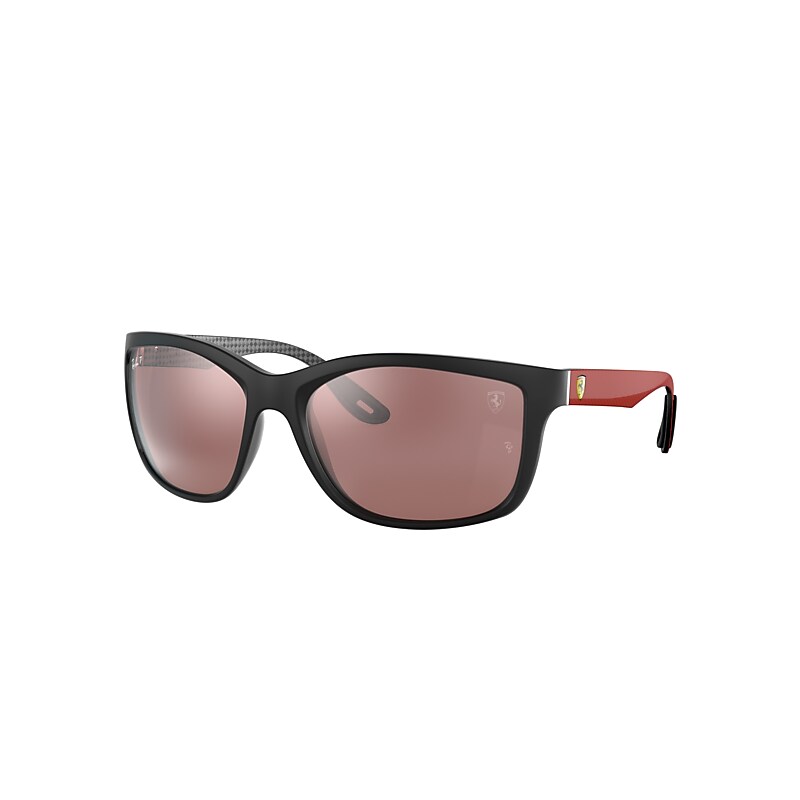 Ray-Ban Rb8356m Scuderia Ferrari Collection Sunglasses Red Frame Silver Lenses Polarized 61-18