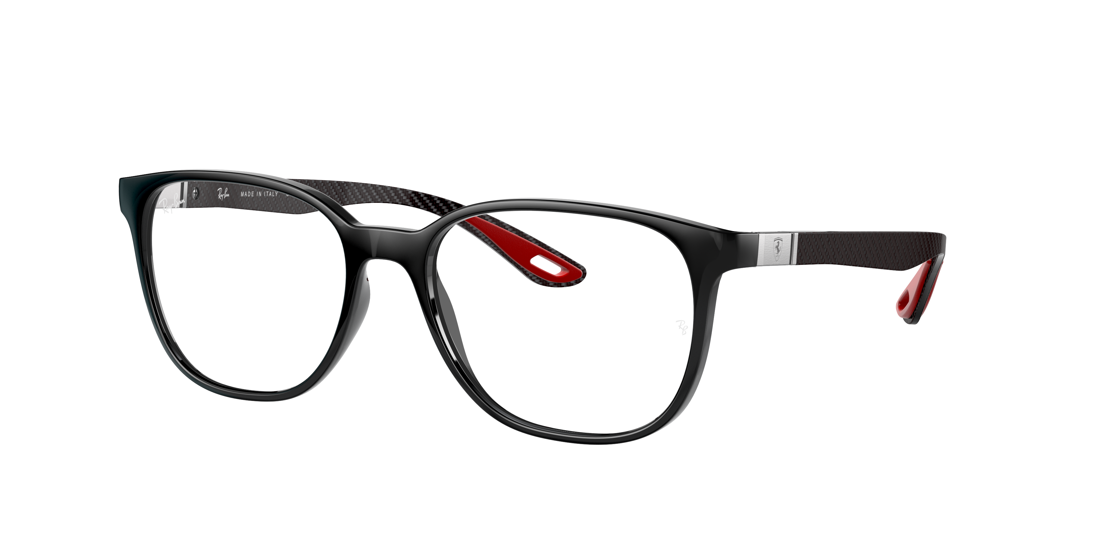 Ray Ban Rb8907m Scuderia Ferrari Collection Eyeglasses Black Frame Clear Lenses Polarized 53-17