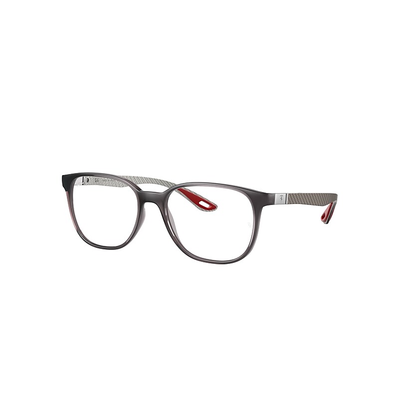 Ray-Ban Rb8907m Scuderia Ferrari Collection Eyeglasses Transparent Grey Frame Clear Lenses Polarized 53-17