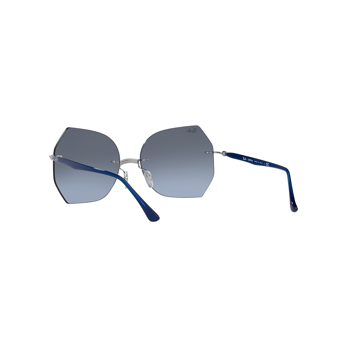 Rb8065 Titanium Sunglasses in Blue On Silver and Blue | Ray-Ban®