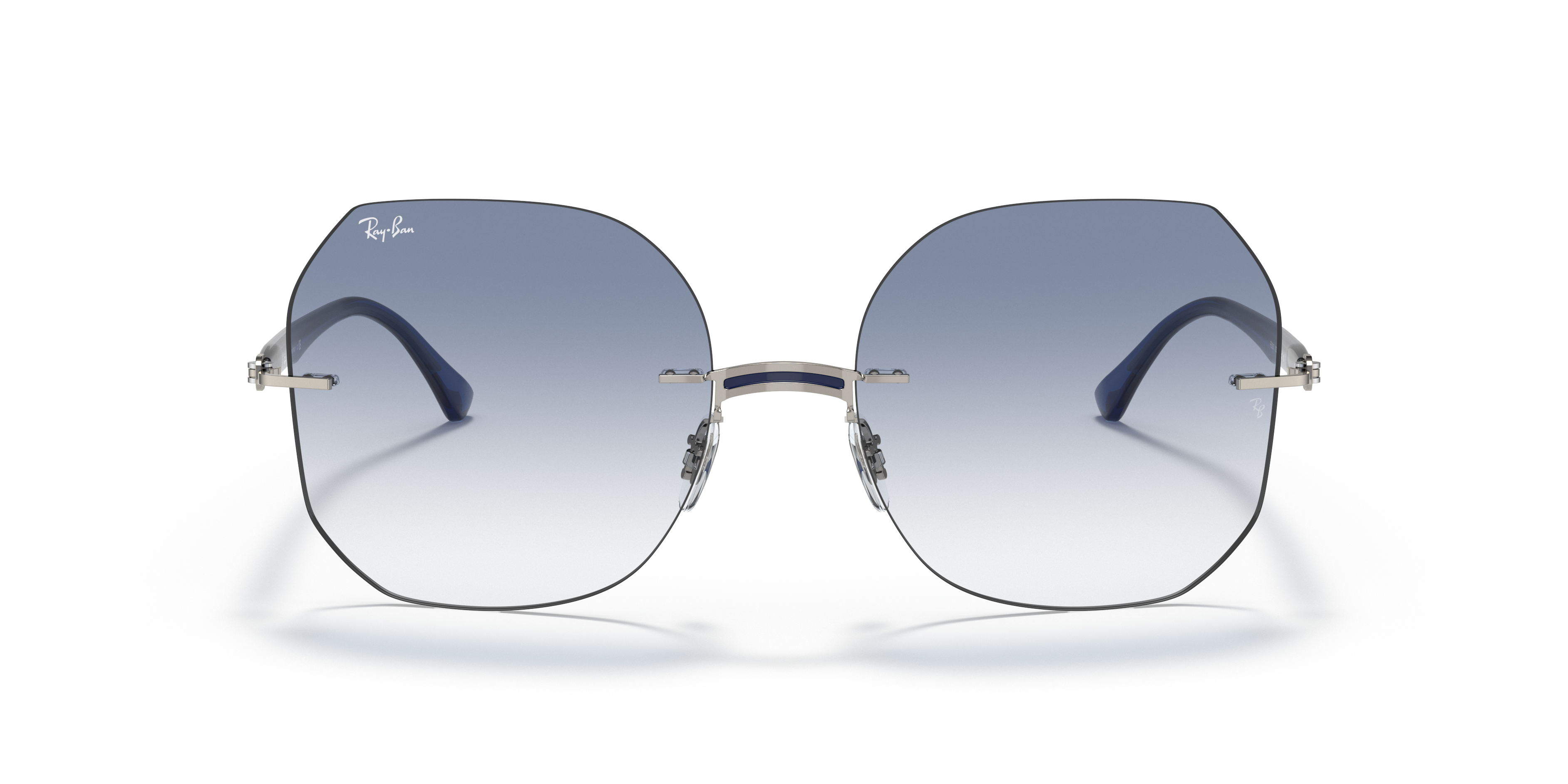 Rb8067 Titanium Sunglasses in Blue On Silver and Light Blue | Ray-Ban®