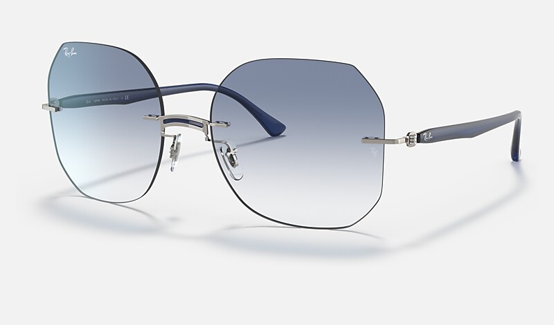 Blue On Silver Sunglasses in Light Blue and RB8067 TITANIUM 