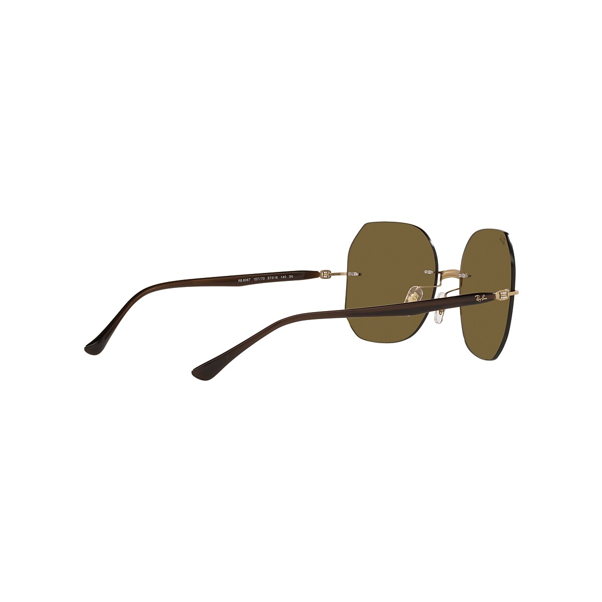 Rb8067 Titanium Sunglasses in Brown On Gold and Brown - RB8067