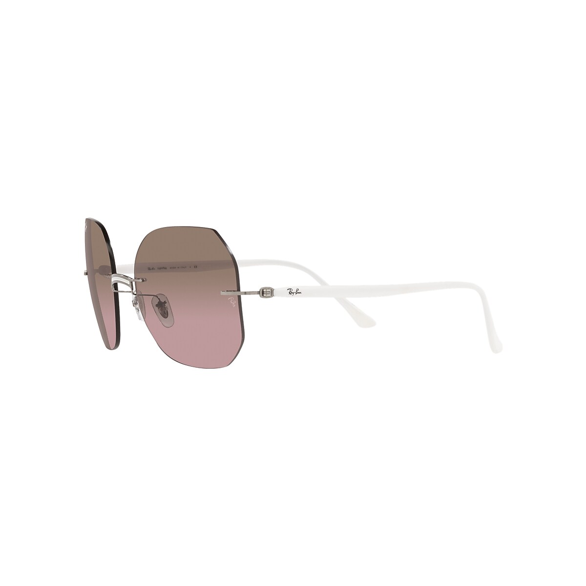 Ray-Ban Sunglasses Rb8067 Titanium White Frame Violet Lenses