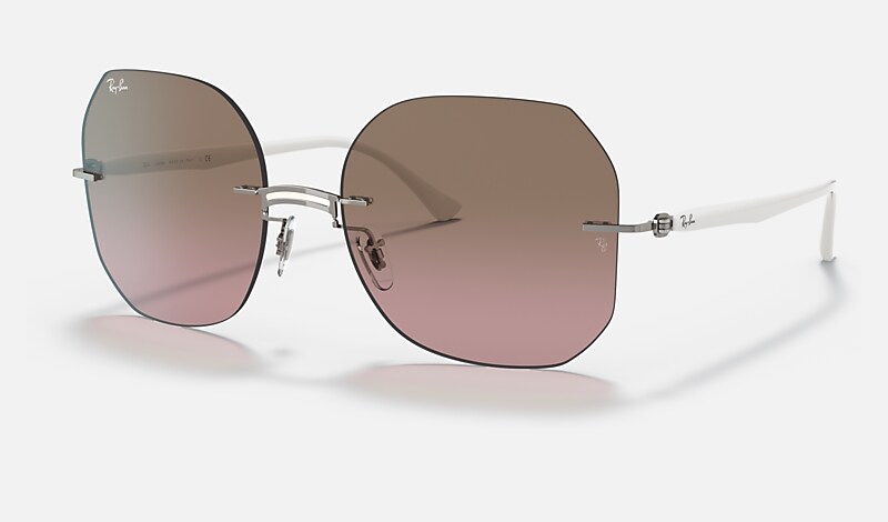 RB8067 TITANIUM Sunglasses in White and Violet/Brown - RB8067