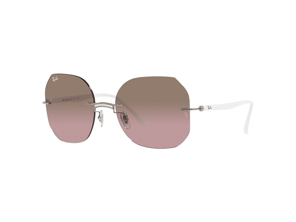 Ray-Ban Sunglasses Rb8067 Titanium White Frame Violet Lenses