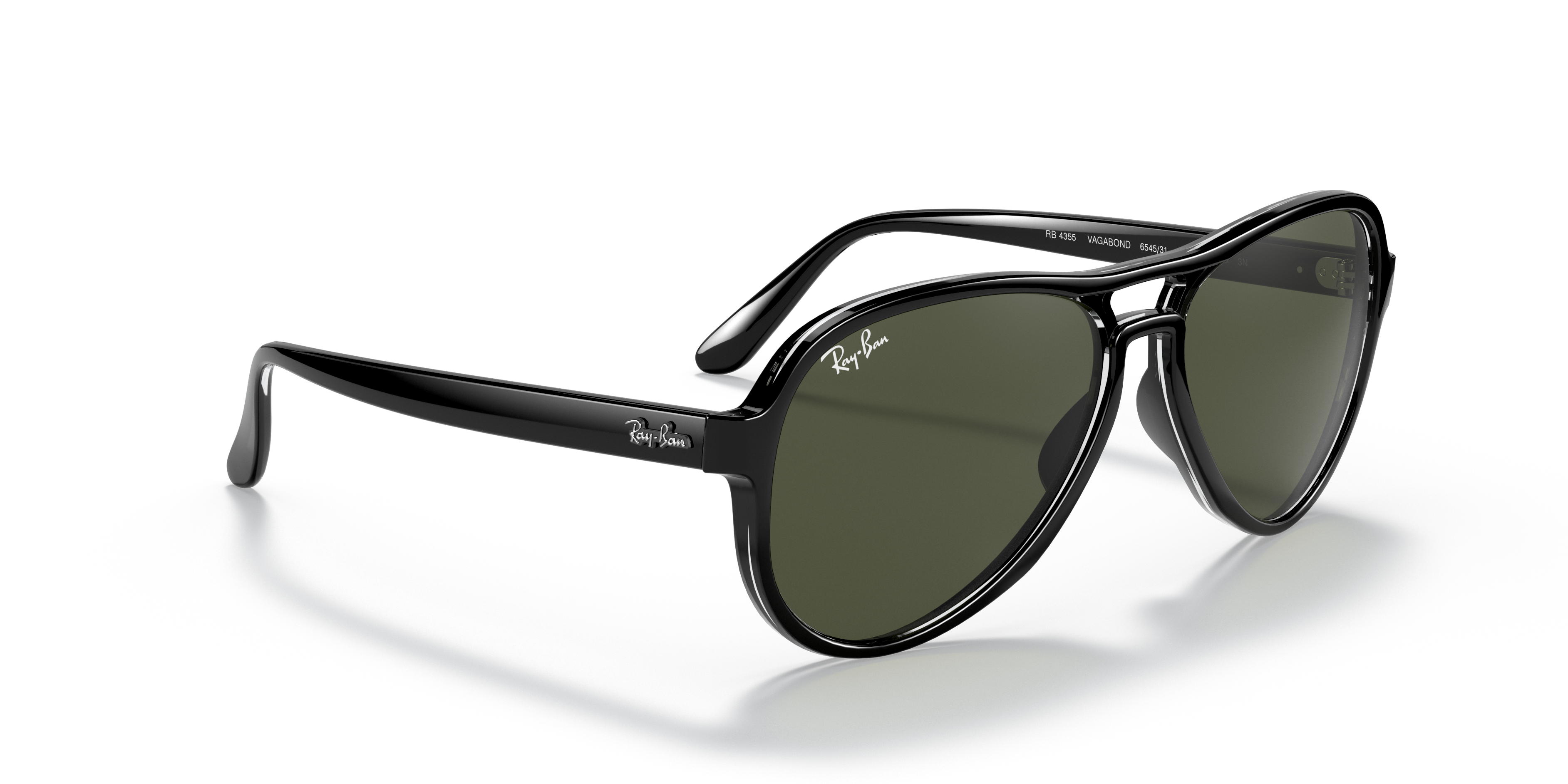 ray ban black silver