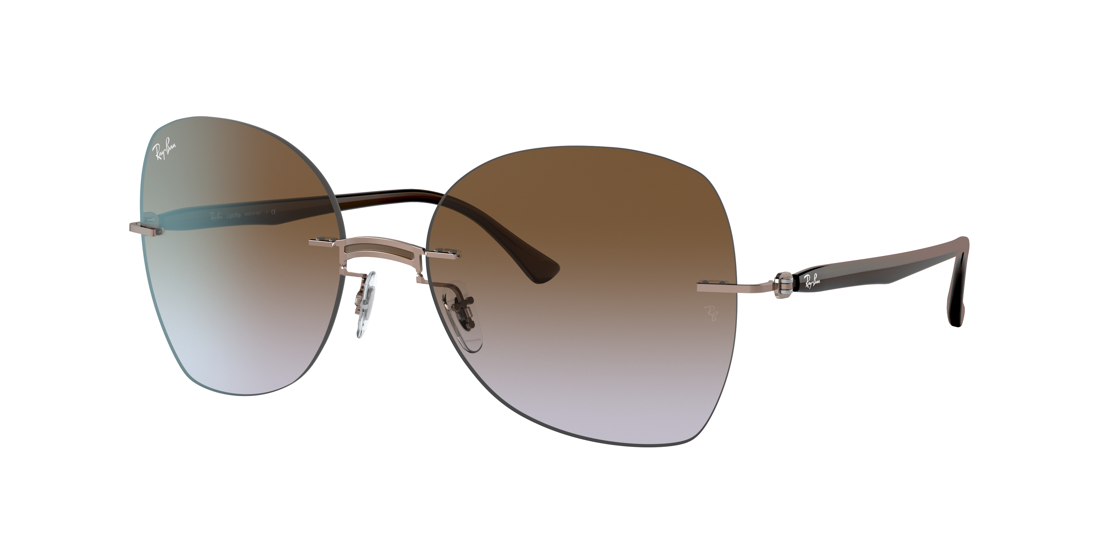 hervorming gesmolten Kindercentrum Rb8066 Titanium Sunglasses in Brown and Brown/Violet | Ray-Ban®