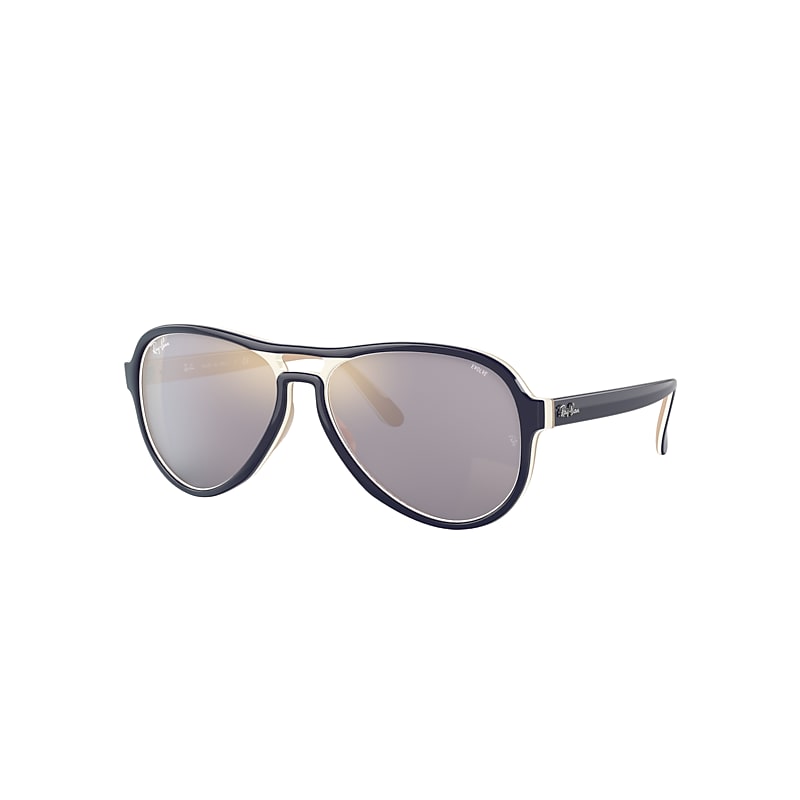 Ray-Ban Vagabond Mirror Evolve Sunglasses Blue Frame Grey Lenses 58-15 product image