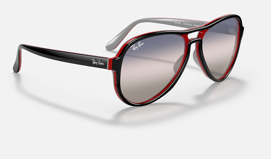 Vagabond Bi-gradient Sunglasses in Black and Pink/Blue | Ray-Ban®