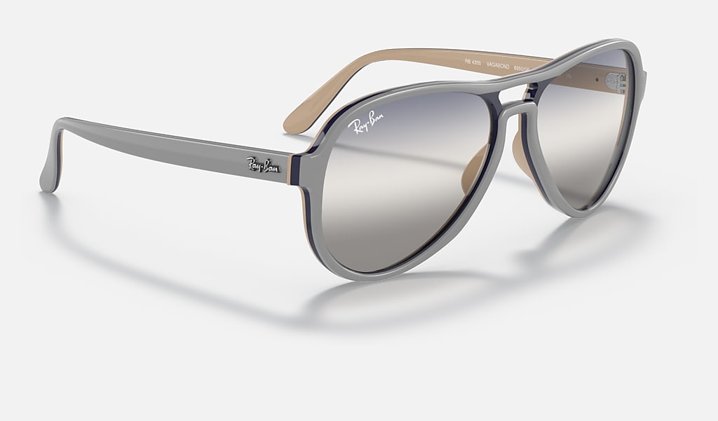 Vagabond Bi-gradient Sunglasses in Light Grey and Blue/Grey | Ray-Ban®