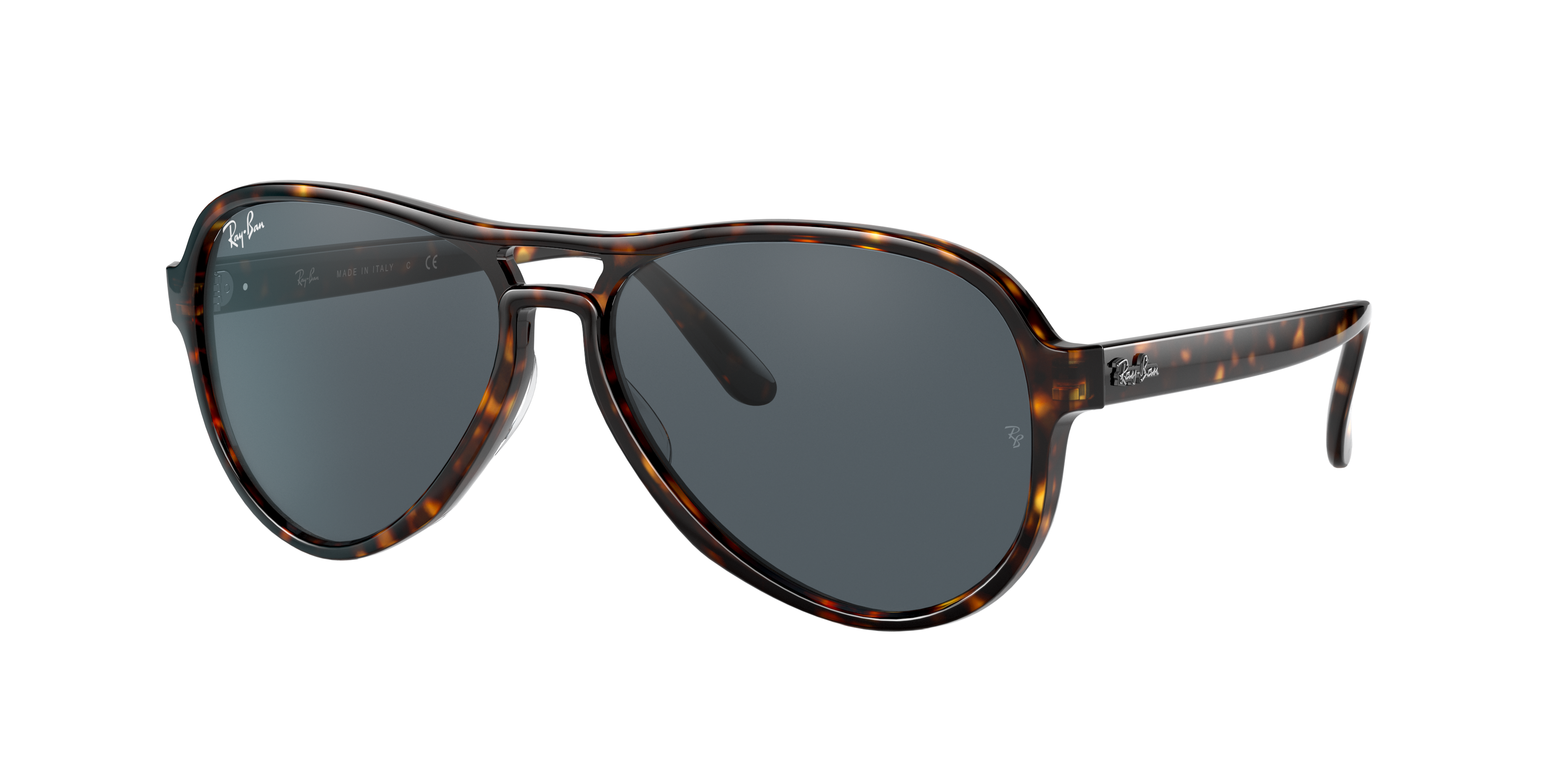 Ray Ban Vagabond Sunglasses Tortoise Frame Blue Lenses 58-15