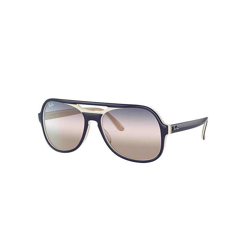 Ray-Ban Powderhorn Bi-gradient Sunglasses Blue Frame Blue Lenses 58-17 product image