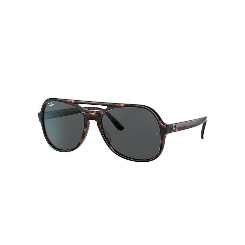 Ray-Ban Powderhorn Sunglasses Tortoise Frame Blue Lenses 58-17 product image