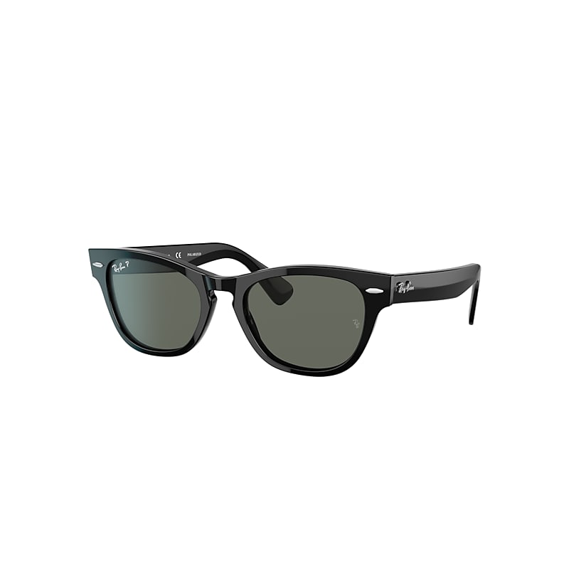 Ray Ban Laramie Sunglasses Black Frame Green Lenses Polarized 54-20