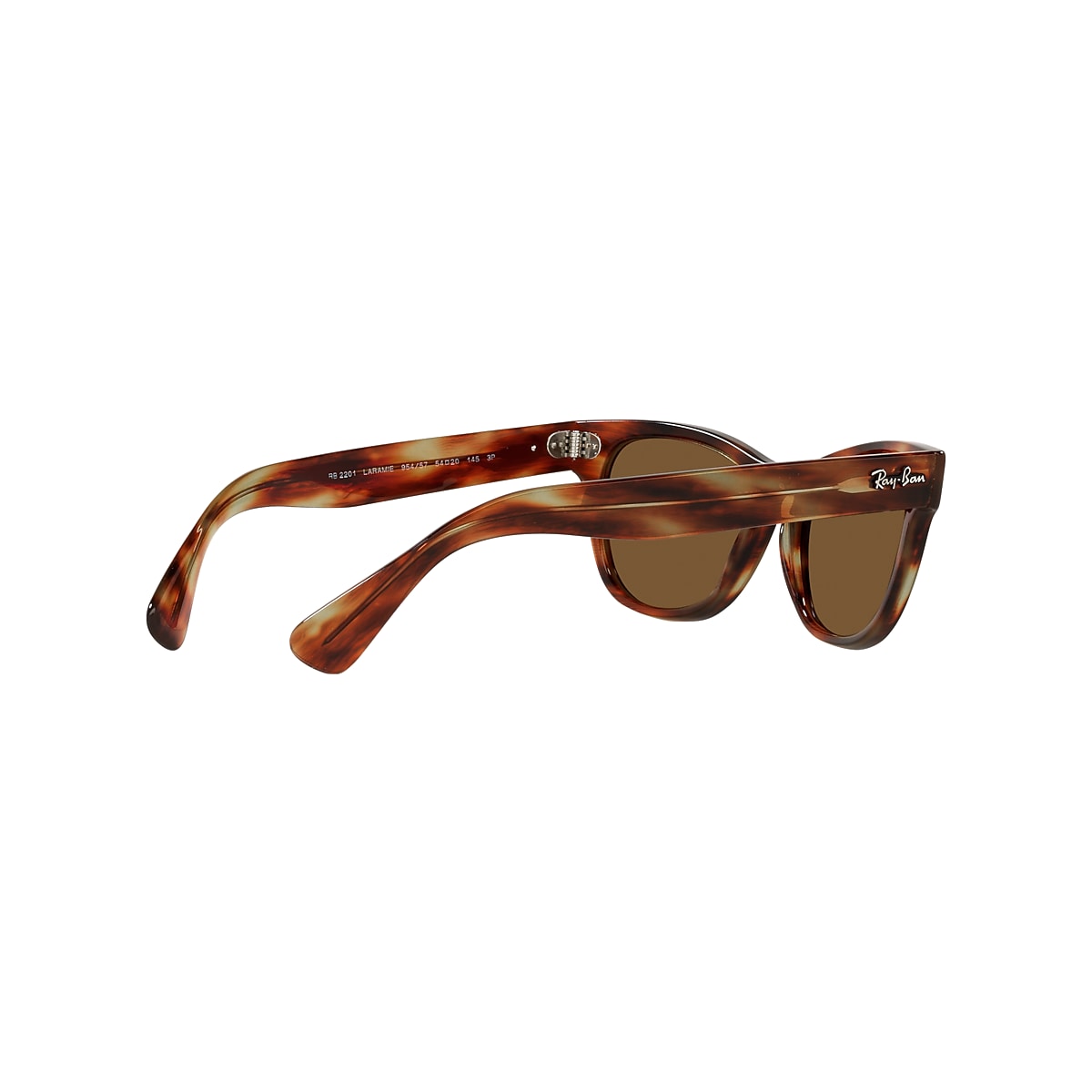 LARAMIE Sunglasses in Striped Havana and Brown - RB2201 | Ray-Ban® US