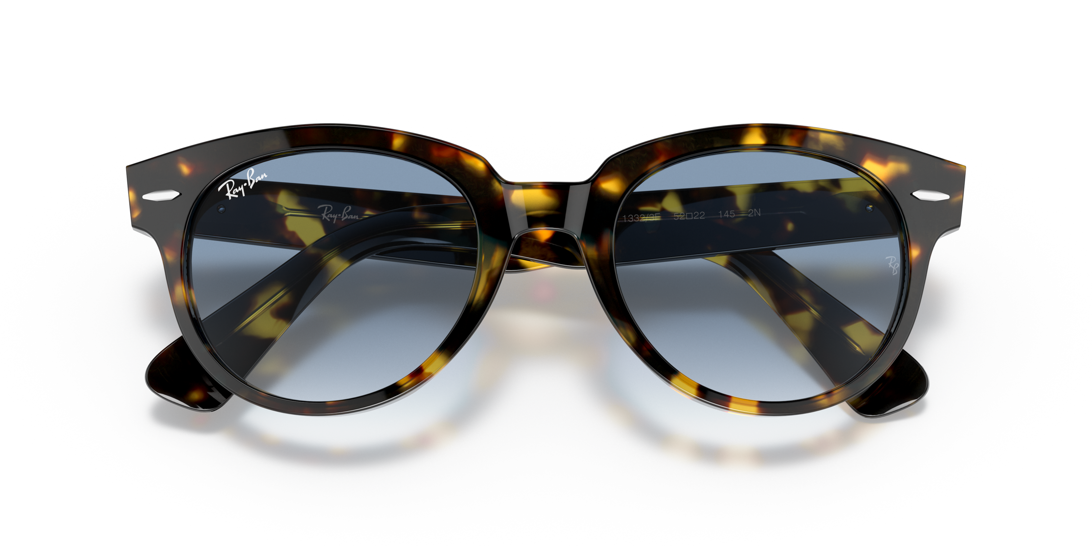 Orion Sunglasses in Yellow Havana and Light Blue | Ray-Ban®