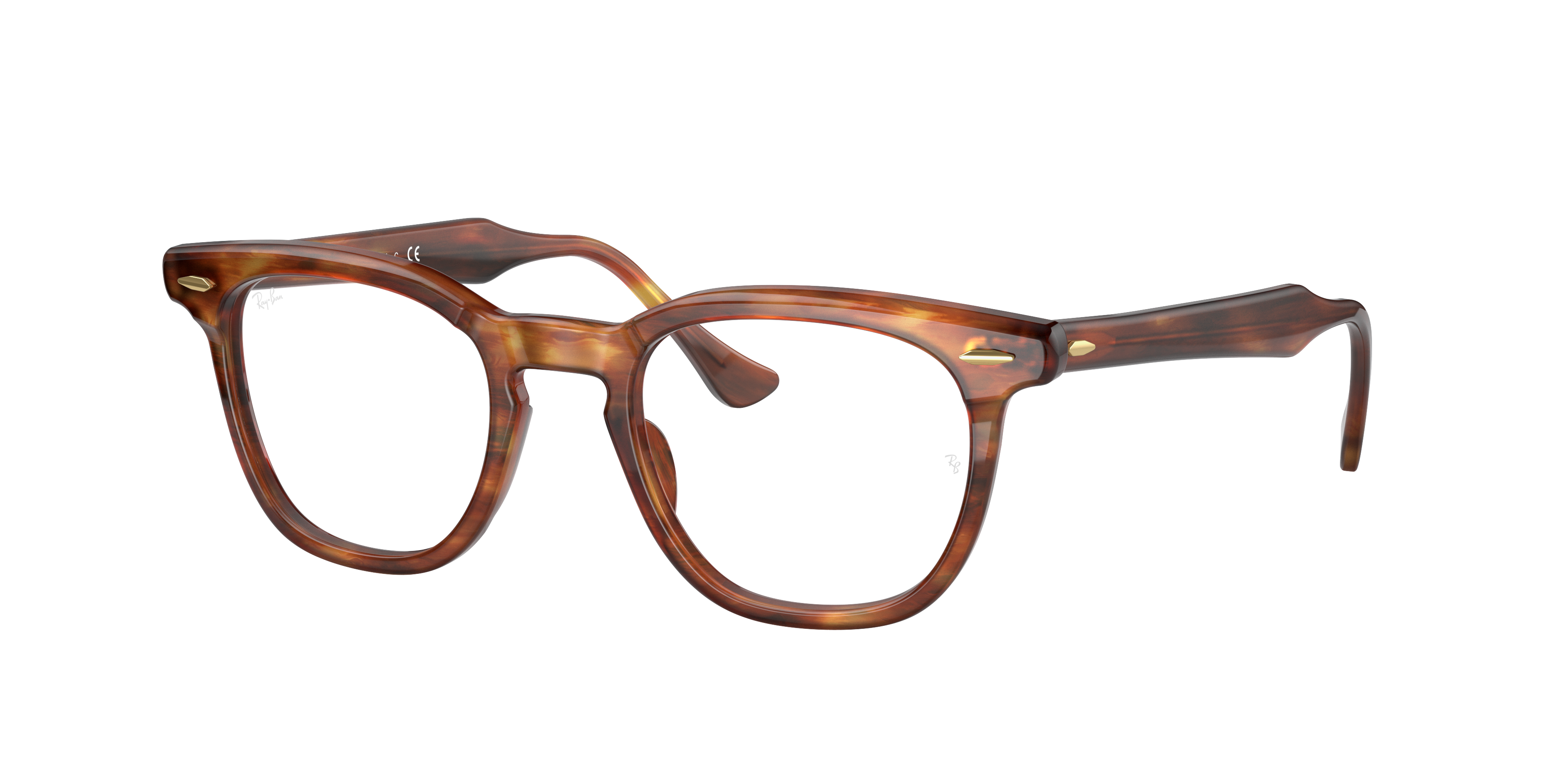 Ray Ban Hawkeye Optics Eyeglasses Havana Frame Clear Lenses Polarized 48-21