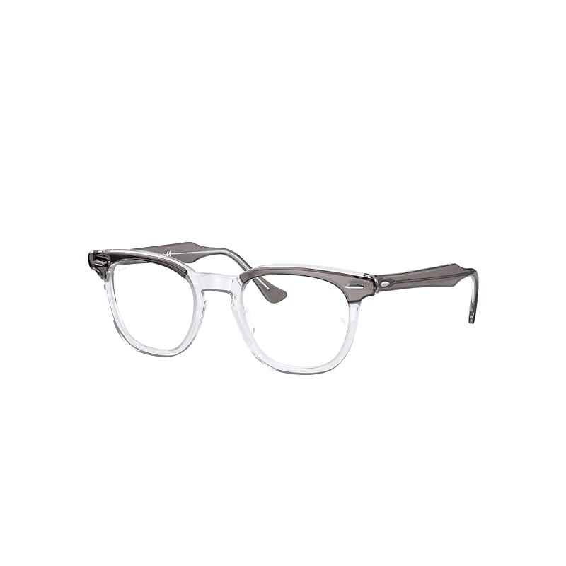 Ray Ban Hawkeye Optics Eyeglasses Grey Frame Clear Lenses Polarized 48-21 In Grey On Transparent